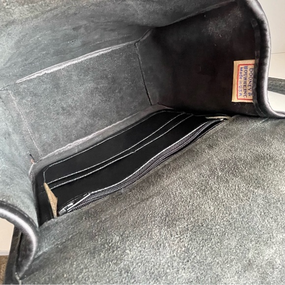 Dooney and Bourke Black Pebbled Leather Surrey Carrier Crossbody double buckle - Picture 15 of 16